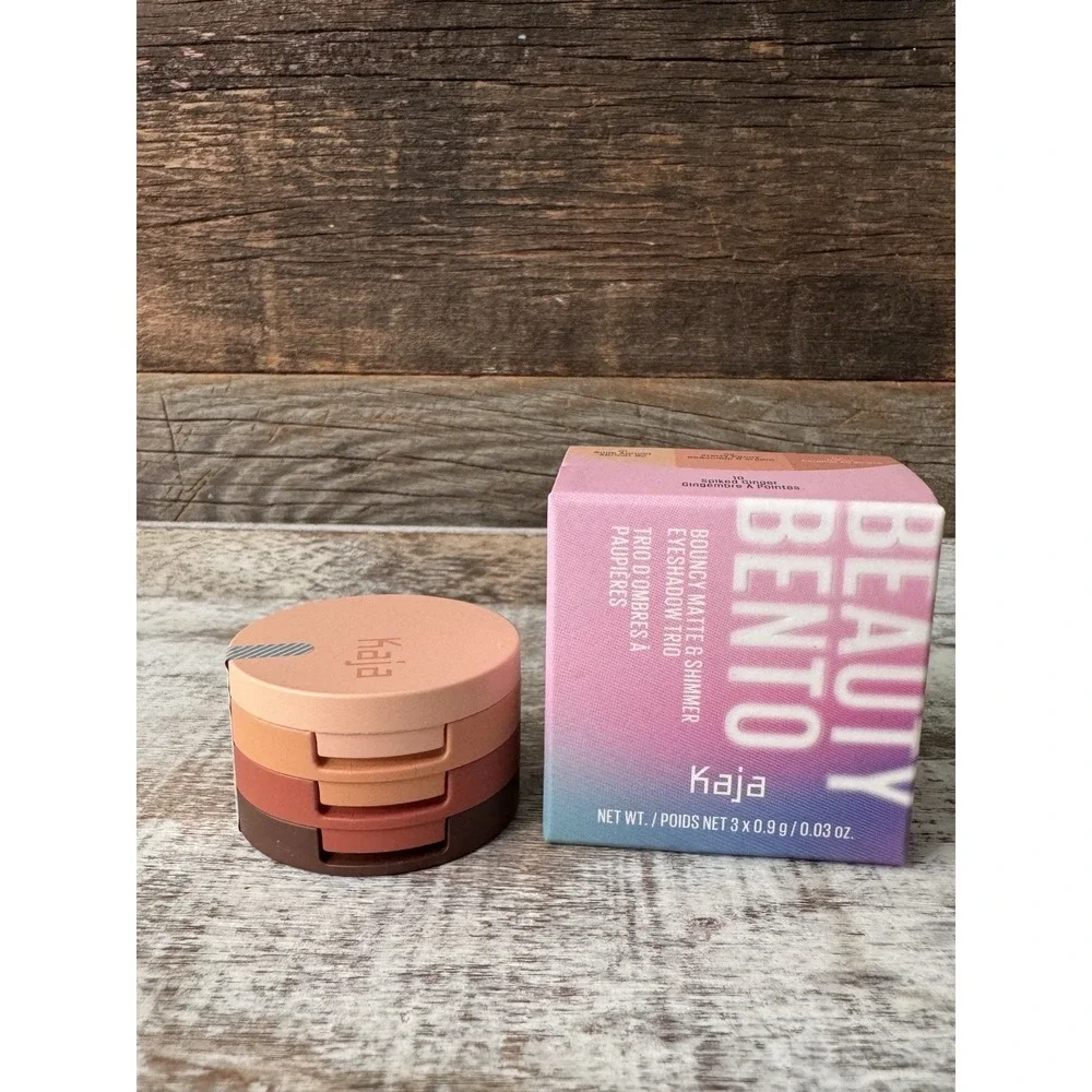 Kaja Beauty‎ Bento Bouncy Shimmer Eyeshadow Trio 01 Spiked Ginger | MSRP = $28